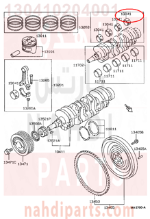 130410204001,BEARING, CONNECTING ROD,سبيكة ذراع بستم 