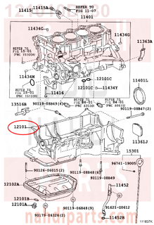 121010D030,PAN SUB-ASSY, OIL,كرتير المكينه العلوي - المنيوم