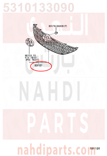 5310133090,GRILLE SUB-ASSY, RADIATOR,شبك امامى 