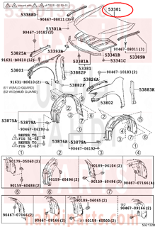 5330133120,HOOD SUB-ASSY,كبوت 