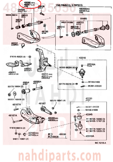 4806635050,ARM SUB-ASSY, FRONT SUSPENSION, UPPER RH,ذراع  