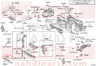 5328950070,COVER, RADIATOR SUPPORT OPENING,غطاء 
