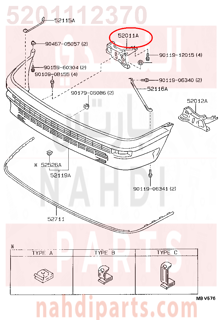 5201112370,ARM SUB-ASSY, FRONT BUMPER, RH,ذراع  