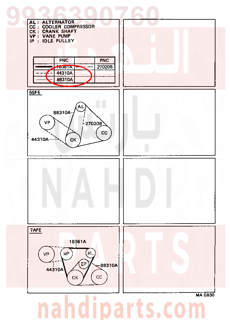 9936390760,BELT, V(FOR VANE PUMP),سير 