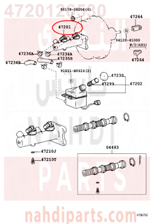 4720126530,CYLINDER SUB-ASSY, BRAKE MASTER,علبه فرامل كامله - سلندر فرامل