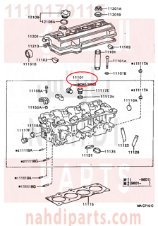1110179115,HEAD SUB-ASSY, CYLINDER,راس مكينة 