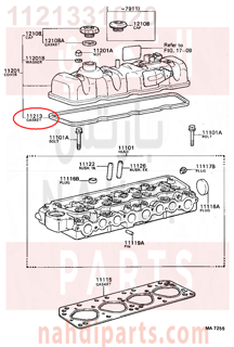 1121331020,GASKET, CYLINDER HEAD COVER,وجه غطا بلوف 