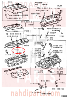 111930A010,GASKET, SPARK PLUG TUBE, LH,جلدة  قاعدة  بواجي 