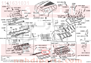 1111631031,GASKET, CYLINDER HEAD, NO.2,وجه راس مكينة 