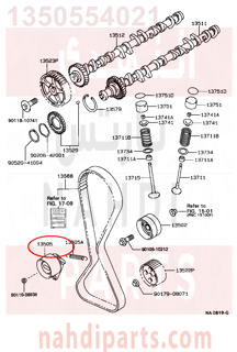 1350554021,IDLER SUB-ASSY, TIMING BELT, NO.1,شداد سير التايمن