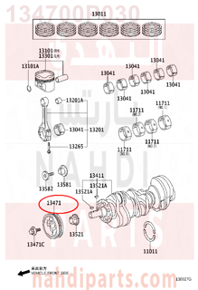 134700P030,PULLEY, CRANKSHAFT,بكرة،