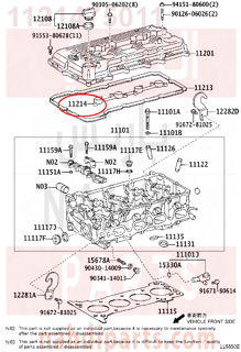 1121475011,GASKET, CYLINDER HEAD COVER, NO.2,وجه  