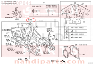 113100P041,COVER SUB-ASSY, TIMING CHAIN OR BELT,غطاء صدر مكينة 