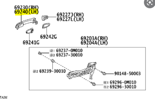 6921152901,HANDLE ASSY, REAR DOOR OUTSIDE, يمين   ,يد باب خارجي خلفي يمين