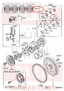 1301111062,RING SET, PISTON,شنبر بستم - شنابر مقاس ستاندر