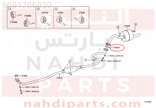 9091706039,GASKET, EXHAUST PIPE, NO.2,قارقيت شكمان 