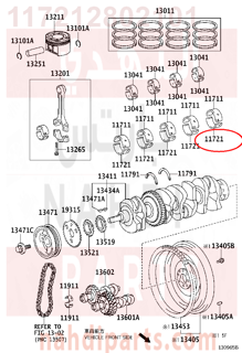 117212802101,BEARING, CRANKSHAFT, NO.2,سبيكه ثابتة