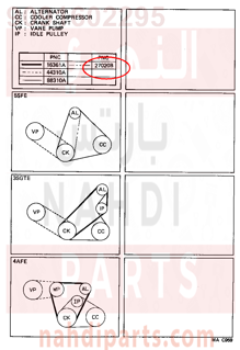 9091602295,BELT, V(FOR ALTERNATOR),حزام-سير