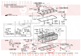 111150L010A0,GASKET, CYLINDER HEAD,وجه راس مكينة 