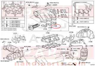 171760P021,GASKET, AIR SURGE TANK TO INTAKE MANIFOLD,وجه  