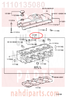 1110135080,HEAD SUB-ASSY, CYLINDER,راس مكينة 