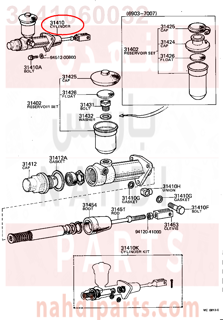 3141060032,CYLINDER ASSY, CLUTCH MASTER,سلندر (أسطوانة )