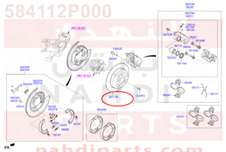 584112P000,DISC ASSY-RR BRAKE,هوب خلفي