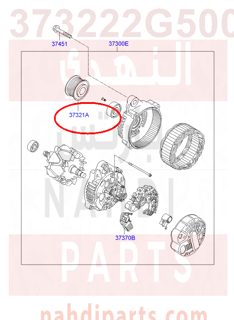 373222G500,PULLEY-GENERATOR,37321-25201 بكرة دينمو