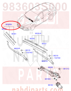 983603S000,BLADE ASSY-WIPER,PASSEGER,3V000 مساحات