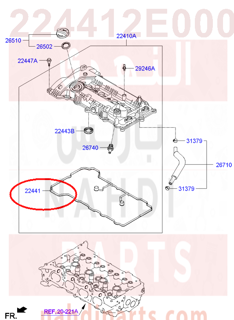 224412E000,GASKET-ROCKER COVER,قزقيت غطاء بلوف