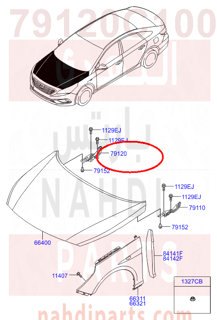 79120C1000,HINGE ASSY-HOOD,RH,مفصلات كبوت