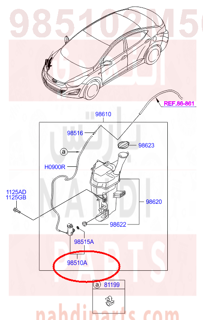 985102M500,MOTOR & PUMP ASSY-W/SHLD WASHER,2G000 ماطور مساحات