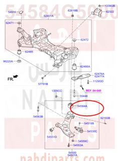 54584C5000,BUSH-FR LWR ARM(G),N/A