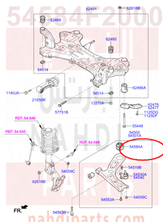 54584F2000,BUSH-FR LWR ARM(G),جلدة مقص