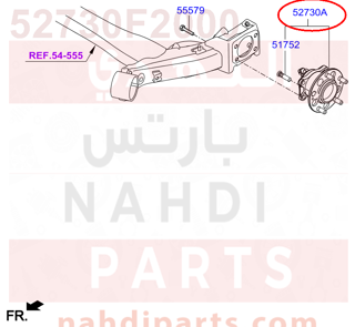 52730F2000,HUB & BEARING ASSY-RR,N/A