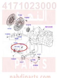 4171023000,CYLINDER ASSY-CLUTCH RELEASE,علبة كلتش  تحت