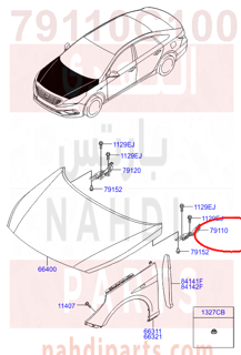 79110C1000,HINGE ASSY-HOOD,LH,مفصلات كبوت