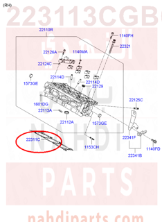 223113CGB0,GASKET-CYLINDER HEAD RH,3C140 قزقيت راس