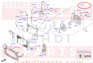 253803X500,BLOWER ASSY,مروحة