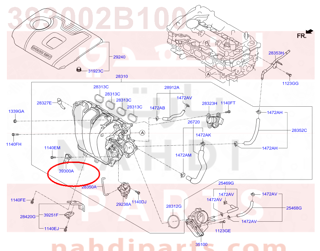 393002B100,SENSOR ASSY-MAP,2B000 حساس  الريس