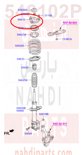 546102P500,INSULATOR ASSY-STRUT,INSULATOR ASSY-STRUT