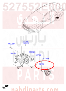 527552E000,BOLT-HUB,مسمار كفر