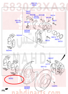 583023XA30,PAD KIT-REAR DISC BRAKE,3QA10-F2A30 قماش خلفي