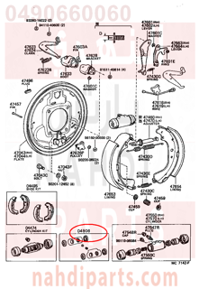 0490660060,CUP KIT, REAR WHEEL CYLINDER,اصلاح فرامل خلفى  