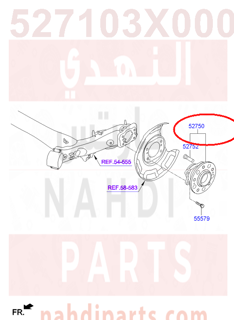 527103X000,HUB ASSY-RR WHEEL,بيرنق