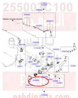 255003C100,THERMOSTAT ASSY,3C130 بلف حرارة