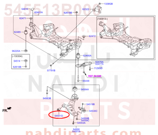 545513R000,BUSH-FR LWR ARM"A",2H000-2E000 جلدة مقص