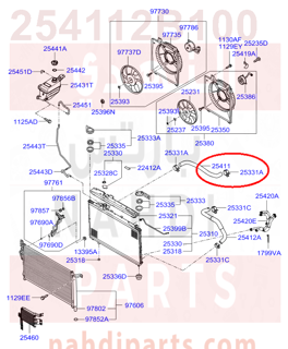 254112B100,HOSE-RADIATOR,UPPER,هوز رديتر