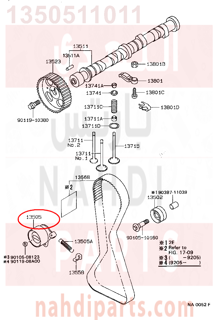 1350511011,IDLER SUB-ASSY, TIMING BELT, NO.1,جنزير 