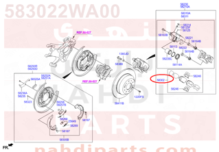 583022WA00,PAD KIT-REAR DISC BRAKE,قماش خلفي